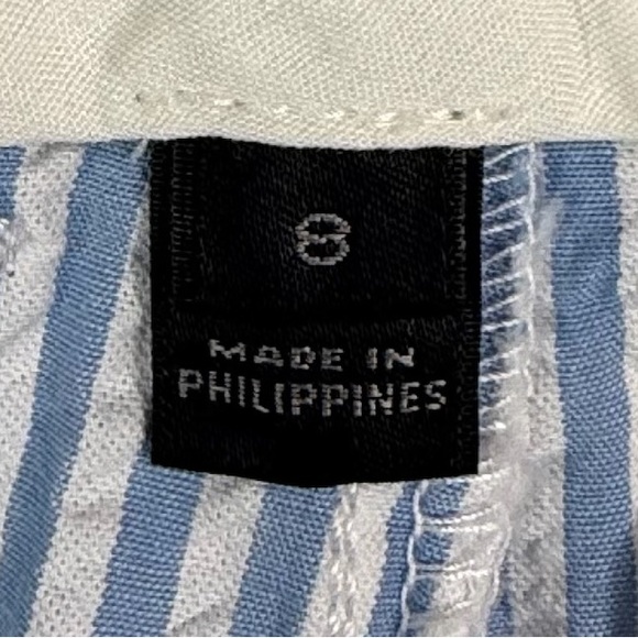 CREWCUTS J. Crew Boys’ Ludlow Blue & White Striped Seersucker Bermuda Shorts 8 - Picture 8 of 9